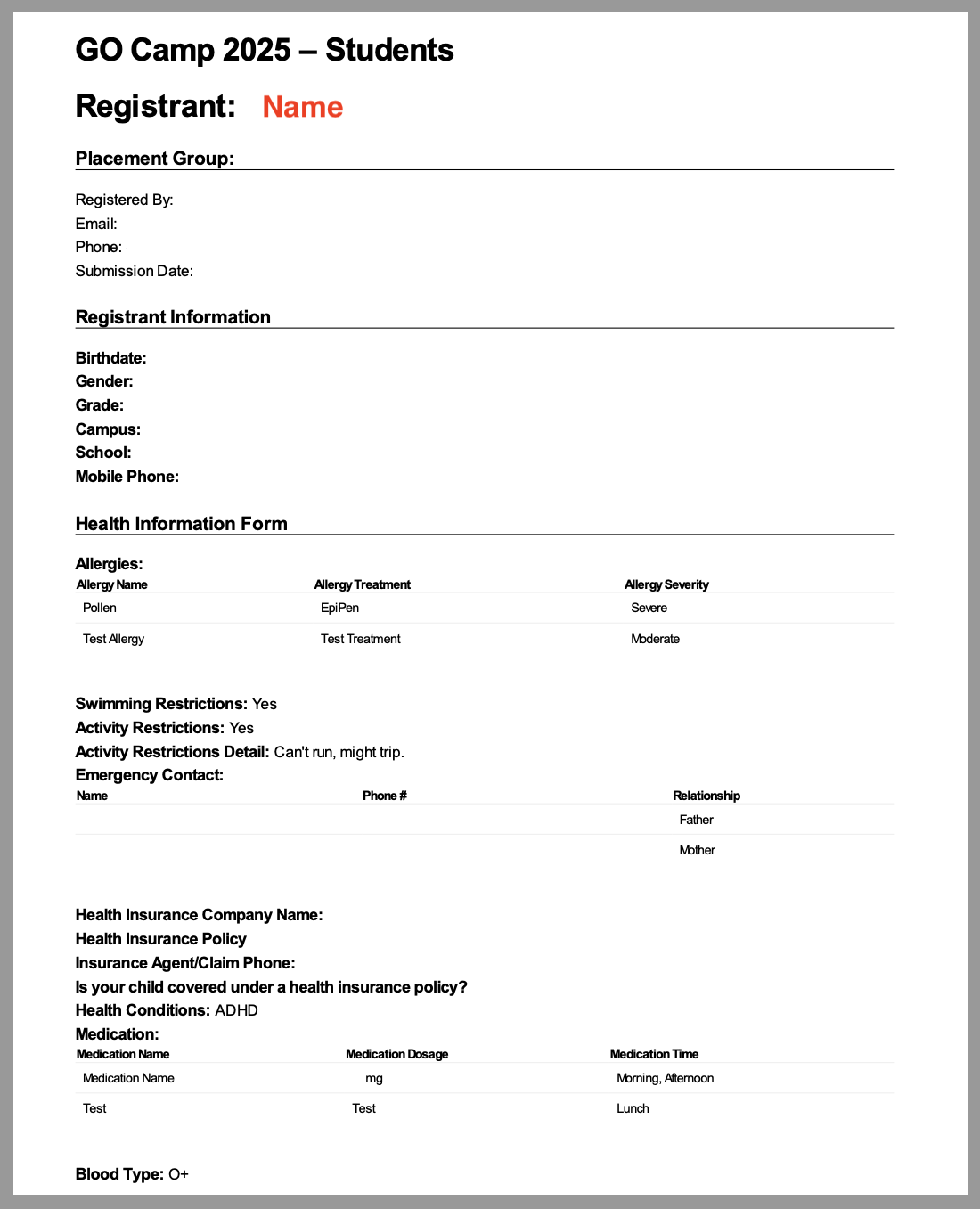 Connection Card Attendance